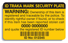 ID Trakamark Security Plates