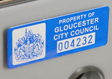 Silver Polyester Asset Label