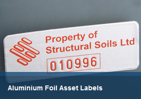 Aluminium Foil Asset Labels