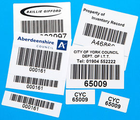 3 part asset tracking labels