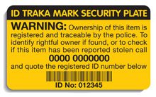 ID Trakamark Security Plates