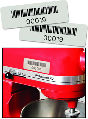 metal barcode plates