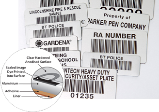 Aluminium ID Plates for Asset Identification