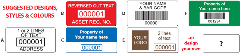 asset label designs